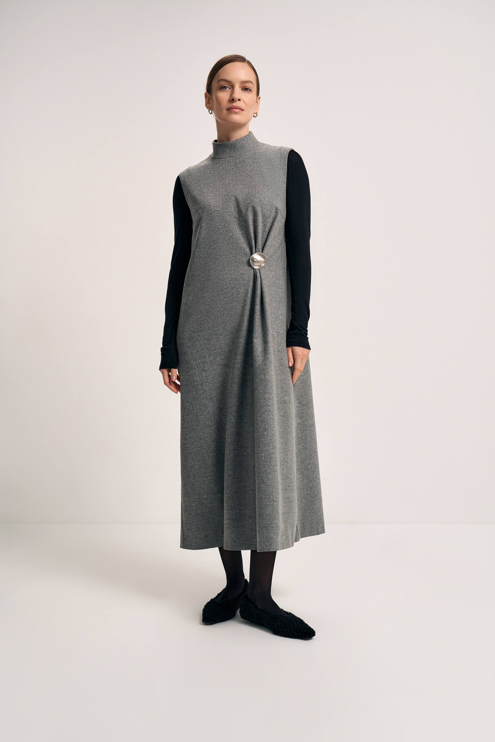 Платье «платиново-серый»